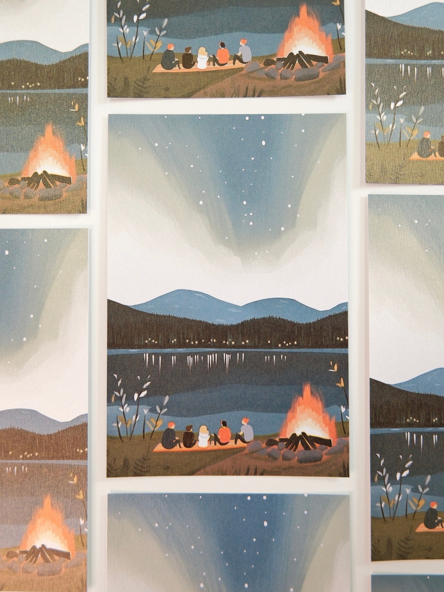 Friendship Beneath Aurora | Postcard