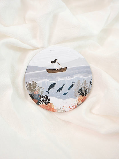 Sail Toward What You Love | Pocket Mirror Badge
