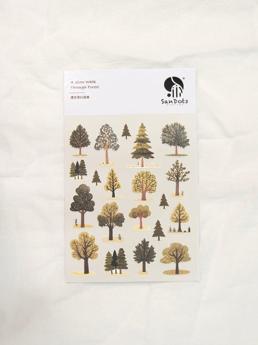 A Slow Walk Through Forest | Sticker Sheet