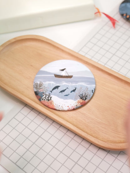 Sail Toward What You Love | Pocket Mirror Badge