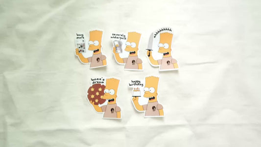 The Simpsons x SanDots Workers (Bart Simpson) | Sticker Flake